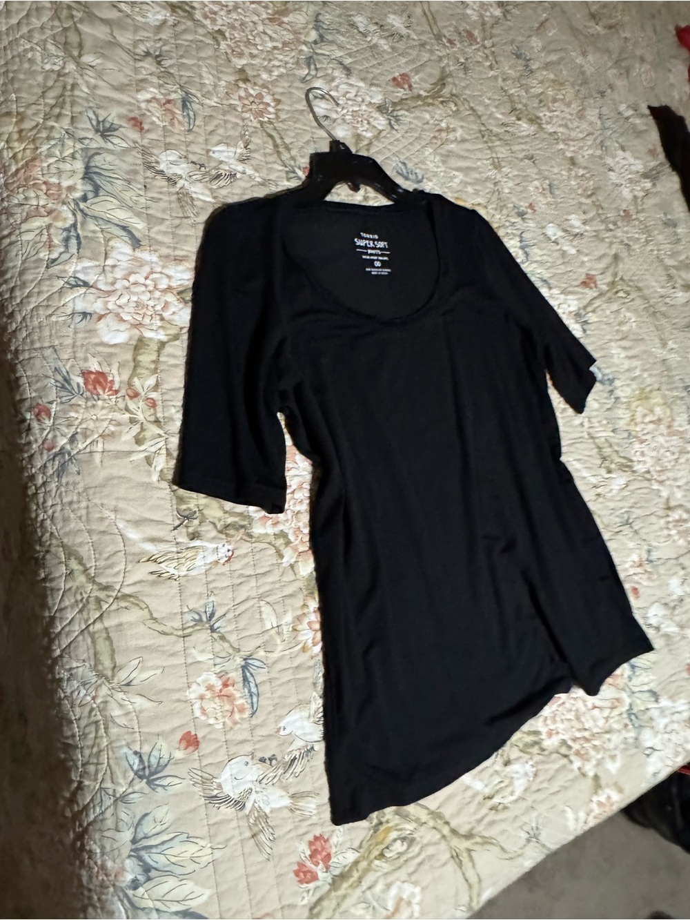 torrid Black Scoop Neck Short Sleeve Top